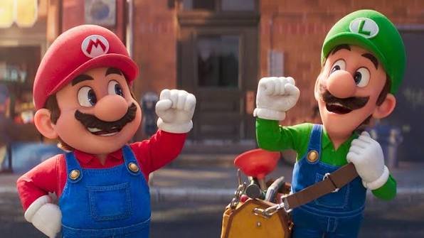 Mario and Luigi in The Super Mario Bros. Movie